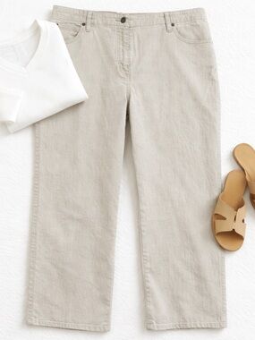 Christopher & Banks Beige Straight Leg Stretch Pants Size 16